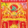 Bìa lịch gắn bloc Chữ Lộc