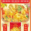 Bìa lịch gắn bloc Chữ Phúc