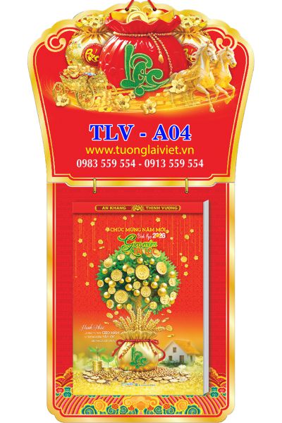 In Lịch bloc cực đại Chữ Cẩm Thạch
