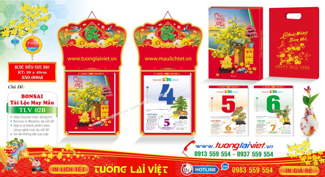 In Lịch Bloc Siêu Cực Đại 30x40