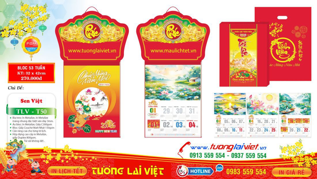 In Lịch Tết 52 Tuần