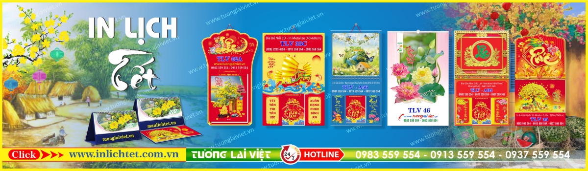 In Lịch Tết Mẫu TLV