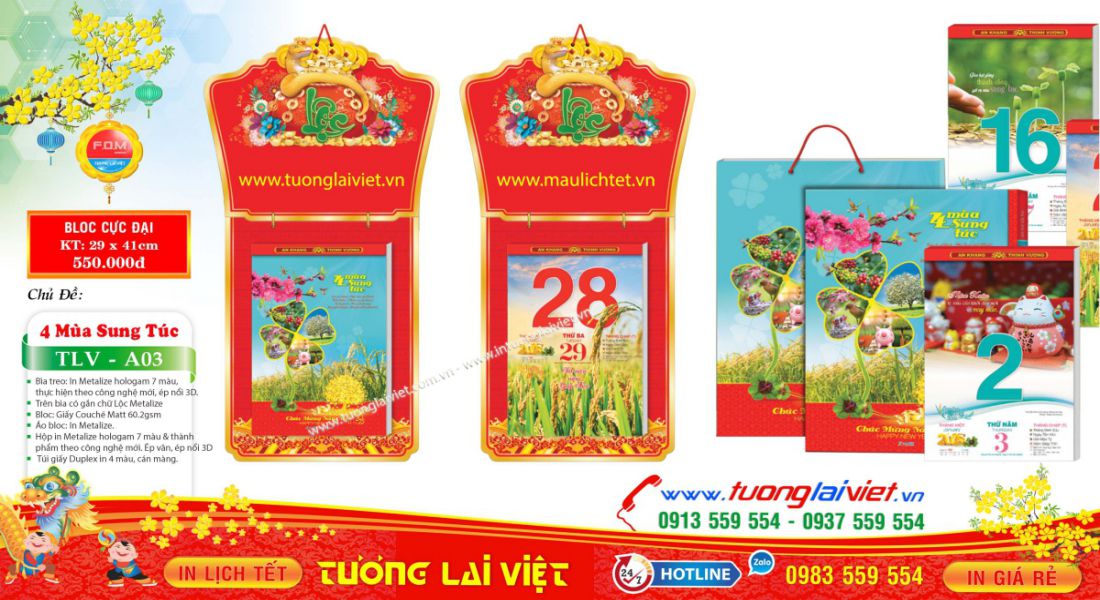 Lịch Bloc Treo Tường 2026