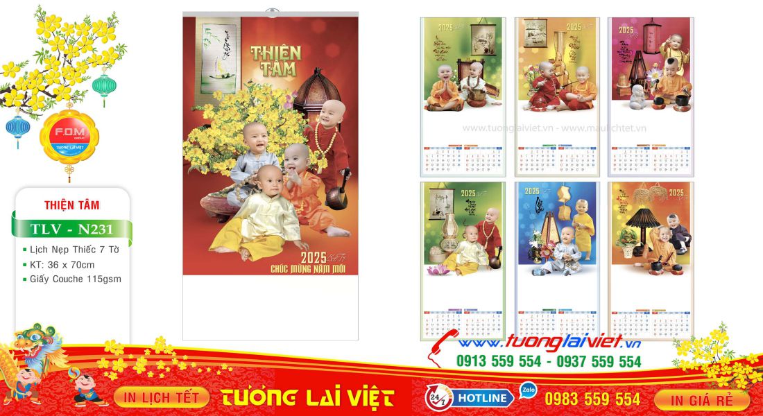 Mẫu Lịch Tờ Chú Tiểu