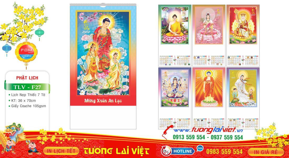 Mẫu Lịch Tờ Phật Lịch