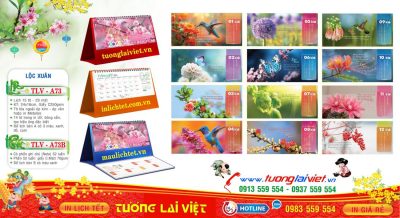 Mẫu Lịch Để Bàn Lộc Xuân
