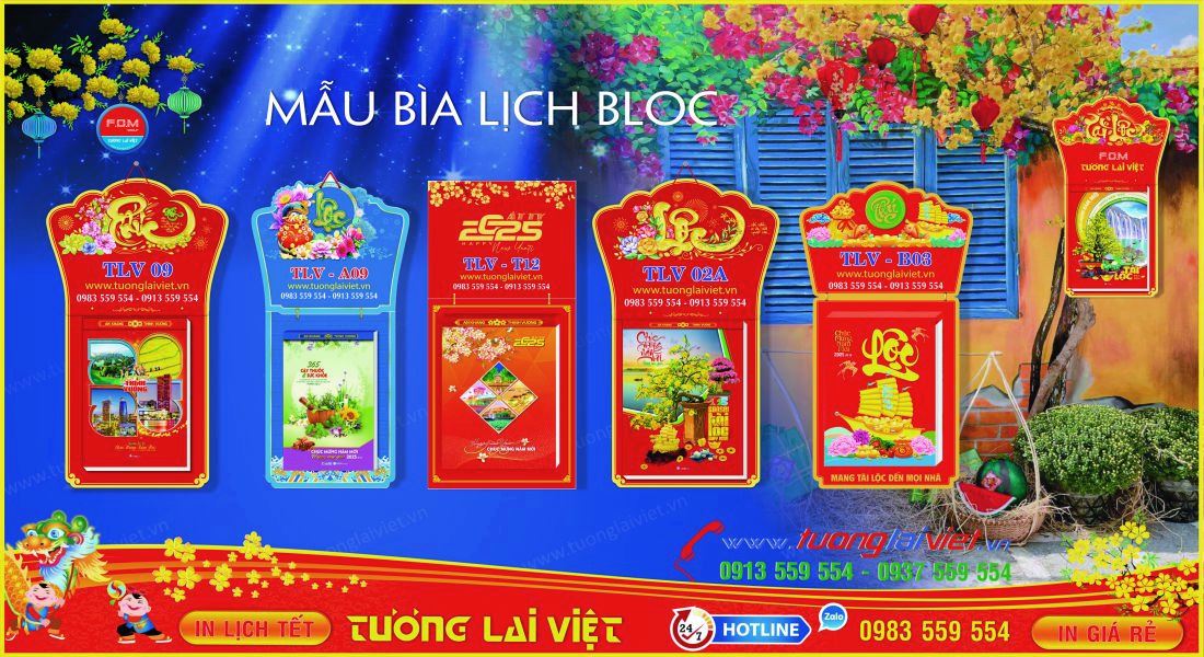 Mẫu Lịch Bloc Khổ Lớn