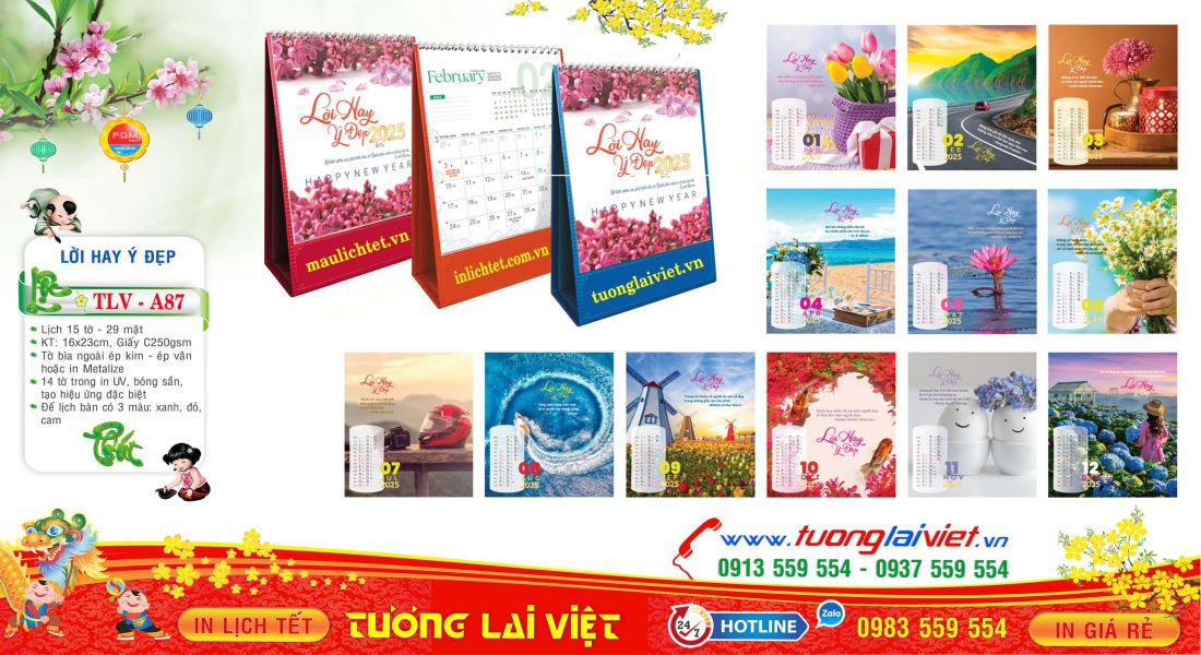 Mẫu Lịch Để Bàn Đẹp 2026