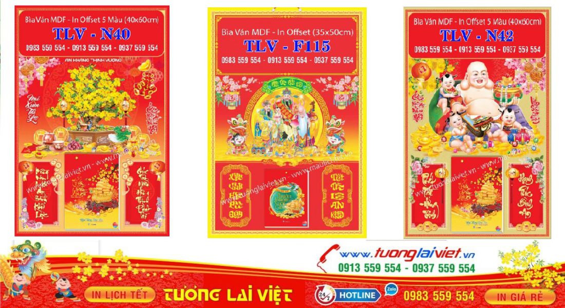 Mẫu Lịch Tết In Offset Giá Rẻ