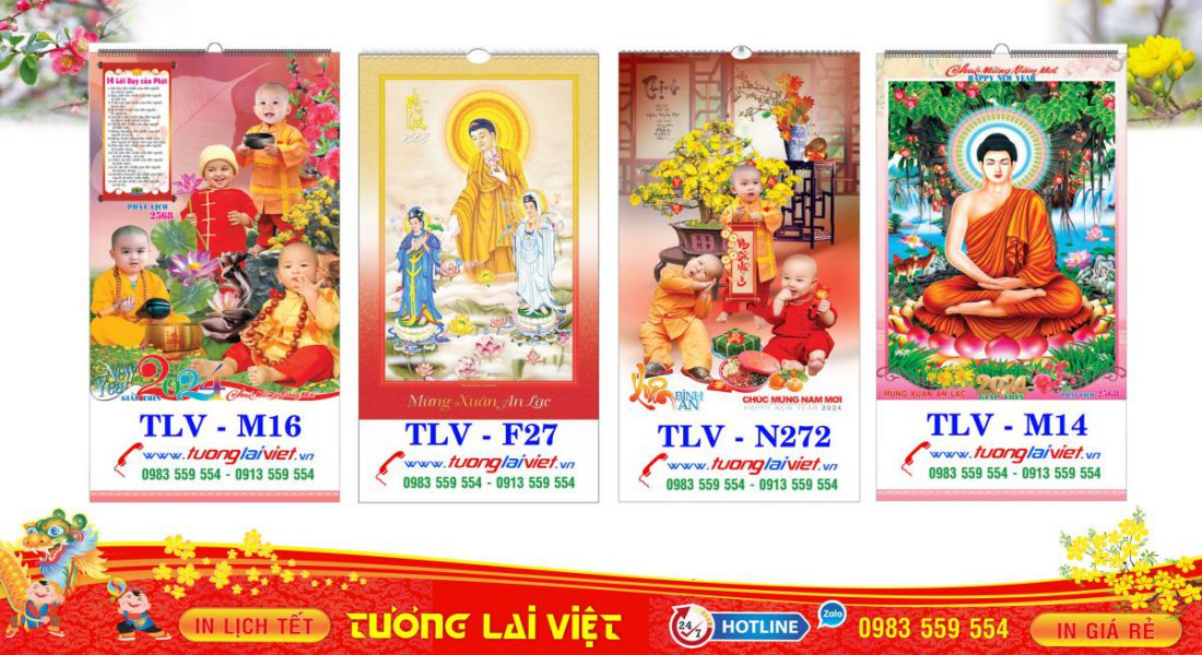 Mẫu Lịch Tết Phật Giáo